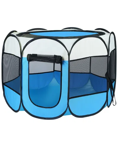 Fresh Fab Finds Portable Foldable Pet Tent / Kennel In Blue