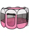 Fresh Fab Finds Portable Foldable Pet Tent / Kennel In Pink