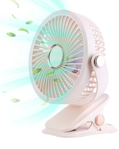 FRESH FAB FINDS FRESH FAB FINDS PORTABLE WHITE QUIET CLIP ON FAN WITH 5 SPEEDS