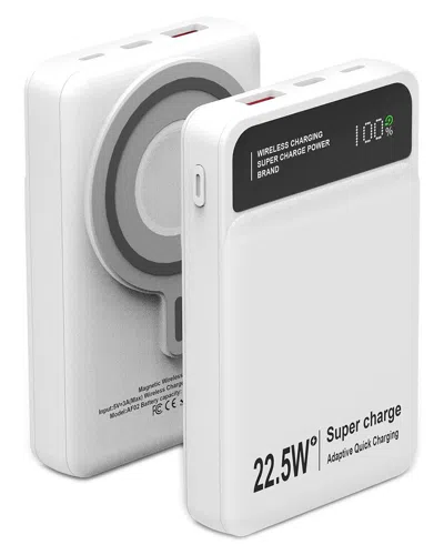 Fresh Fab Finds Powermaster 10000mah Magsafe 3-in-1 Power Bank In White