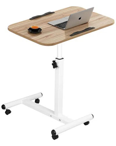 Fresh Fab Finds Rolling Wood Laptop Table In White