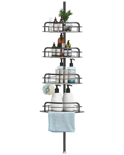 Fresh Fab Finds Rust-resistant Corner Shower Caddy For Bathroom In Black