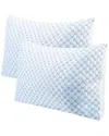 Fresh Fab Finds Set Of 2 Cooling Gel Infused Memory Foam Pillows In White