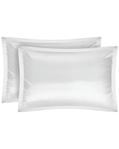 Fresh Fab Finds Set Of 2 Silky Satin Pillowcases In White