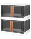 Fresh Fab Finds Set Of 6 White Foldable Storage Bins