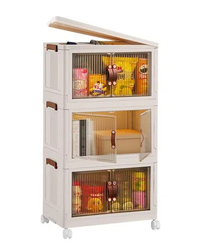 FRESH FAB FINDS FRESH FAB FINDS SET OF 3 FOLDABLE STORAGE BINS WITH LID