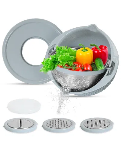 Fresh Fab Finds Set Of 3 Multifunctional Blue Mixing Bowls With Lids