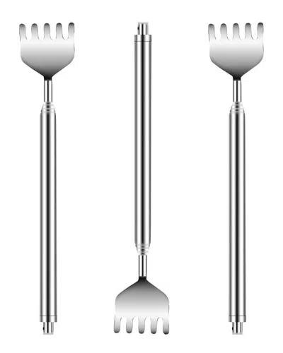 Fresh Fab Finds Set Of 3 Telescopic Back Scratchers In Metallic
