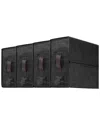 Fresh Fab Finds Set Of 4 Foldable Bed Sheet Set Storage Bins In Black