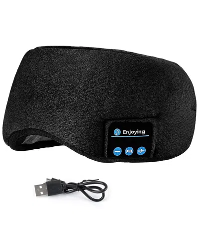 Fresh Fab Finds Sleep Eye Mask Wireless Headphones In Black
