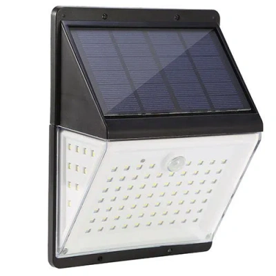 Fresh Fab Finds Solar Lights 88 Leds Wall Lamps Outdoor 120° Motion Sensor Sound Control Lightings 270°illumination In Black