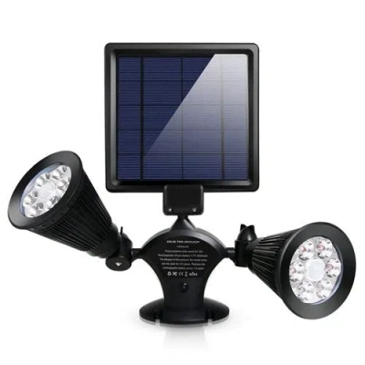 Fresh Fab Finds Solar Lights Outdoor Solar Power Motion Sensor Spotlights 2000lm Security Lights With Dual Head 360° In Black