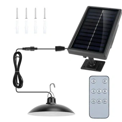 Fresh Fab Finds Solar Shed Lights Dimmable Timing Auto Off Sensor Hanging Lamp Ip65 Waterproof Remote Control Pendan In Black
