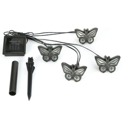 Fresh Fab Finds Solar String Light 4 Butterfly Fairy Lights Waterproof Garden Lawn Light Xmas Decor Lamp In Black
