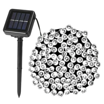 Fresh Fab Finds Solar String Lights Led Solar Power Fairy String Light 22m 200 Leds 8 Lighting Mode White Light In Black