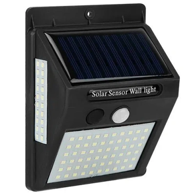 Fresh Fab Finds Solar Wall Light Outdoor 100 Leds Pir Motion Sensor Lamps Ip65 Waterproof Lighting For Garage Front  In Black