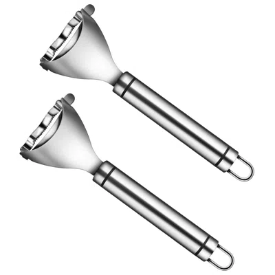 Fresh Fab Finds Stainless Steel Corn Cob Peelers - Easy One-step Kernel Remover In Yellow
