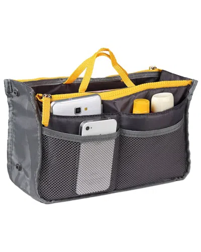 Fresh Fab Finds Travel Insert Grey Handbag Organizer In Black