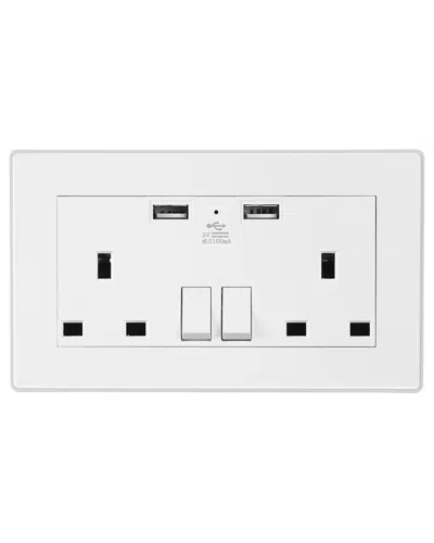Fresh Fab Finds Uk Wall Outlet Dual Wall Plug Socket In White