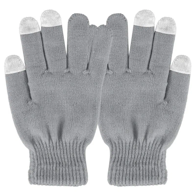 Fresh Fab Finds Unisex Winter Knit Gloves Touchscreen Outdoor Windproof Cycling Skiing Warm Gloves In Grey