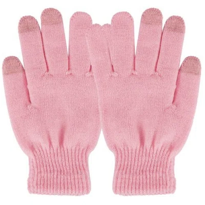 Fresh Fab Finds Unisex Winter Knit Gloves Touchscreen Outdoor Windproof Cycling Skiing Warm Gloves In Pink