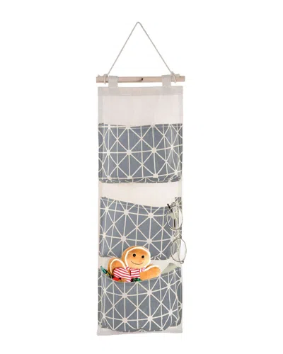 Fresh Fab Finds Wall Mounted Storage Bag With 3 Pockets In Gray
