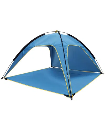 Fresh Fab Finds Waterproof Beach Tent Canopy For 4–6 People With 3 Doors & Carry Bag In Blue