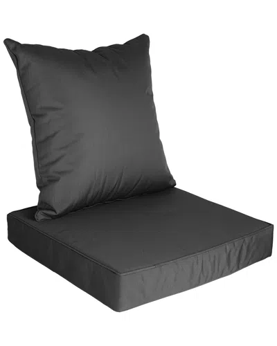 Fresh Fab Finds Waterproof Outdoor Seat Cushion Set With Removable Cover In Gray