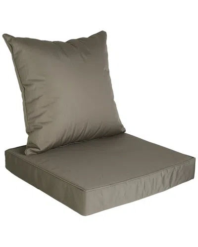 FRESH FAB FINDS FRESH FAB FINDS WATERPROOF OUTDOOR SEAT CUSHION SET WITH REMOVABLE COVER