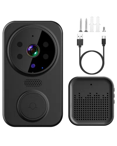 Fresh Fab Finds Wifi Security Doorbell Camera With Volume Adjustable Chime In Black