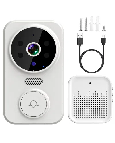 Fresh Fab Finds Wifi Security White Doorbell Camera With Volume Adjustable Chime