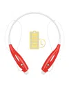 Fresh Fab Finds Wireless Sports Stereo Hands Free Headset For Phone & Tablet In Red