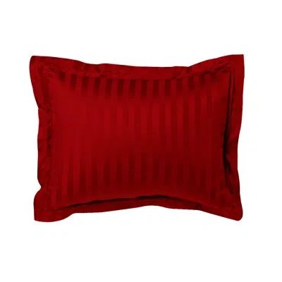 Fresh Ideas Cotton Striped Sham Set In Red