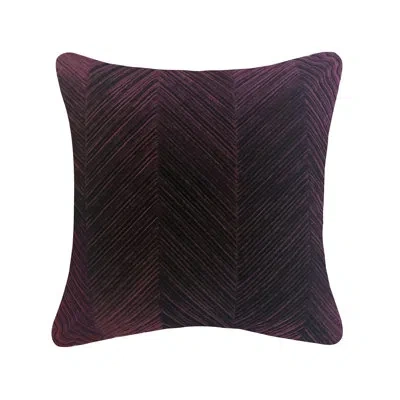 Fresh Ideas Edie@home Chevron Feather Reversible Throw Pillow In Purple