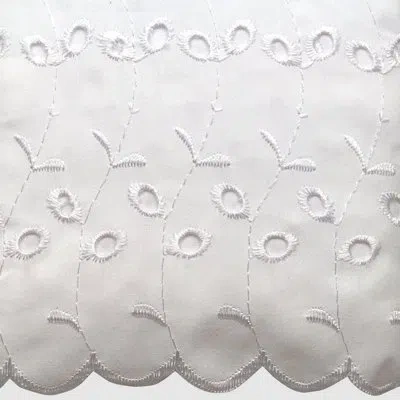 Fresh Ideas Ruffled Eyelet Bed Skirt In White