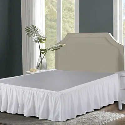 Fresh Ideas Ruffled Wrap Around Bed Skirt In White