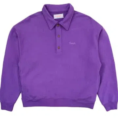 Fresh Mike Cotton Polo Sweatshirt In Purple