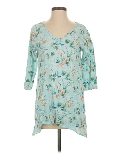 Pre-owned Fresh Produce 3/4 Sleeve Blouse In Blue