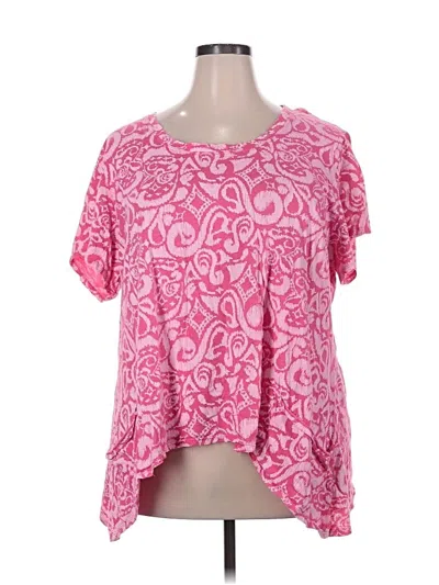 Pre-owned Fresh Produce Short Sleeve Blouse In Pink