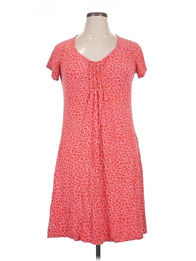 Pre-owned Fresh Produce Short Sleeve Henley Shirt In Red