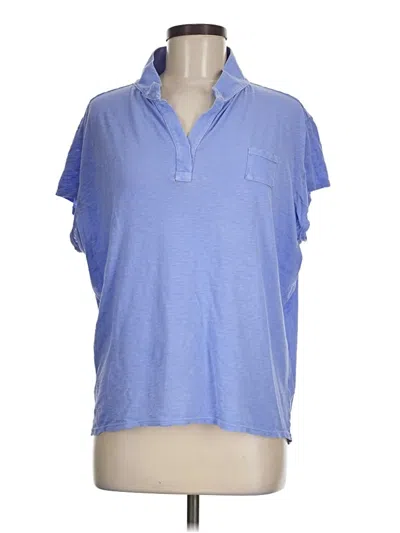Pre-owned Fresh Produce Short Sleeve Polo Shirt In Blue