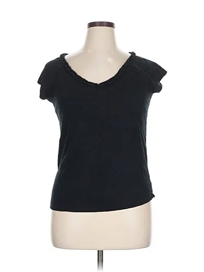 Pre-owned Fresh Produce Short Sleeve Top Black Sweetheart Neckline Tops