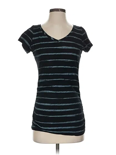 Pre-owned Fresh Produce Short Sleeve Top Teal Scoop Neck Tops In Blue