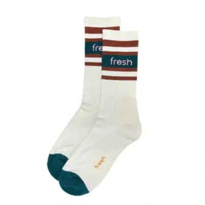 Fresh Tennis Club Cotton Mid-calf Lenght Socks In White