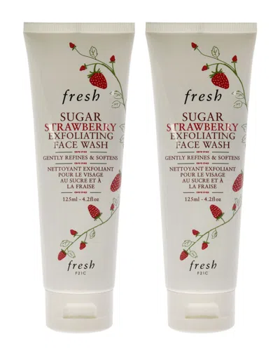 Fresh Women's 4.2oz Sugar Strawberry Exfoliating Face Wash Pack Of 2