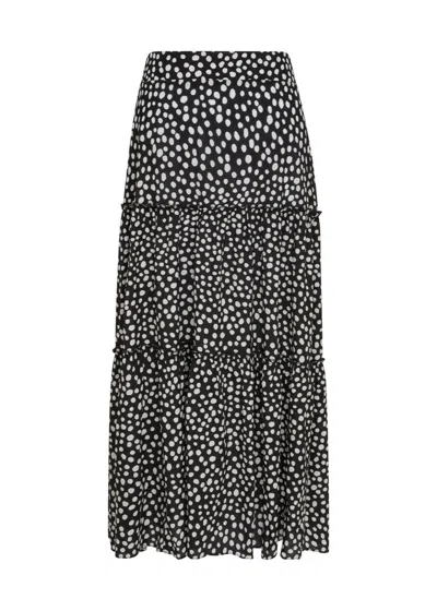 Fresha London Women's Black Harper Skirt Polka Dot