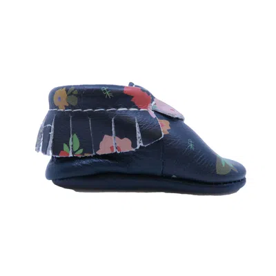 Pre-owned Freshly Picked Kids' Girls Blue Floral Booties