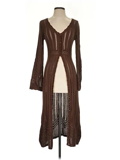 Pre-owned Freshman 1996 Cardigan Sweater In Brown