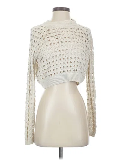 Pre-owned Freshman 1996 Long Sleeve Top Ivory Turtleneck Tops