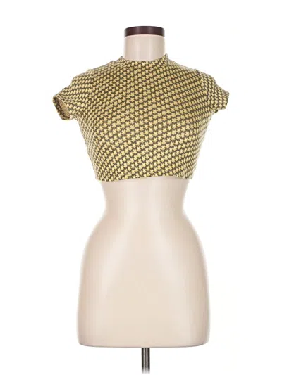 Pre-owned Freshman 1996 Short Sleeve Turtleneck In Gold